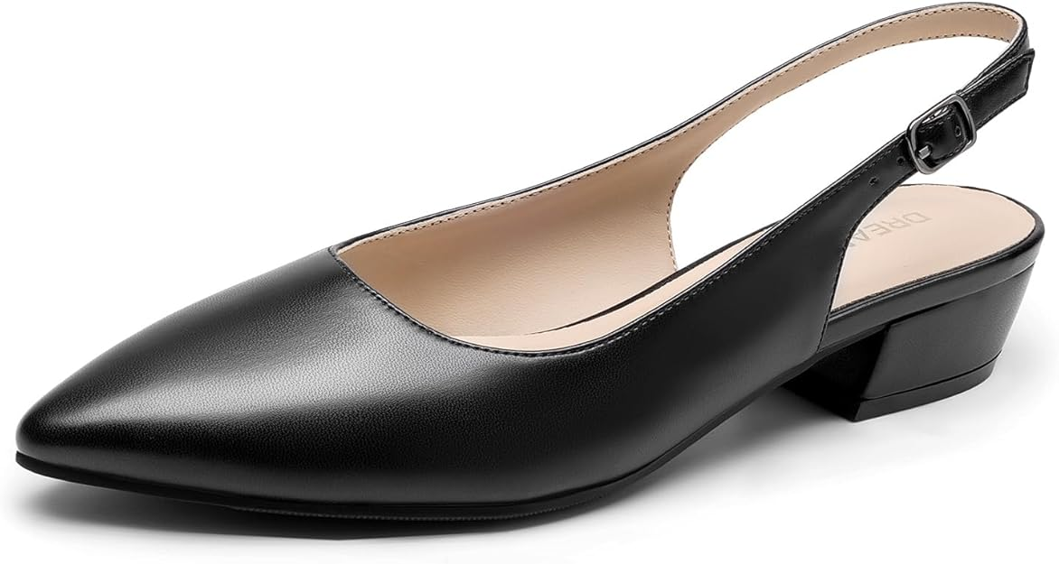 DREAM PAIRS Women’s Kitten Heels Slingback Pumps